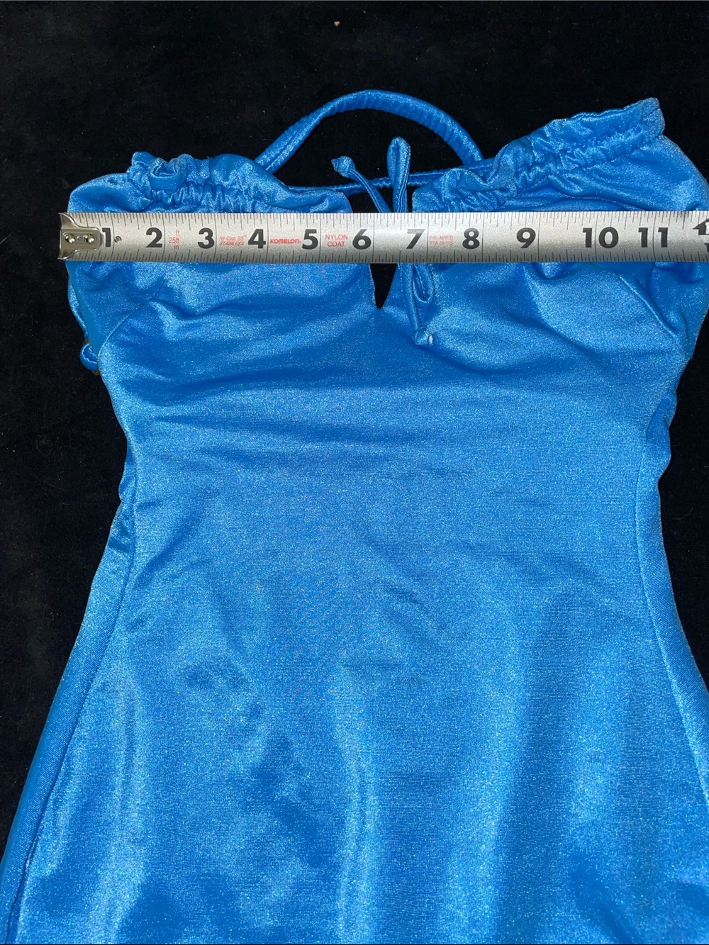 Women's EUC 1-Piece Authentic VINTAGE MADE IN USA Swimsuit with Tie Front - Picture 4 of 8